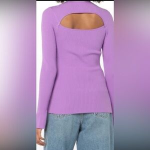 Daily Ritual Women's Cut-Out Back Fine Gauge Sweater